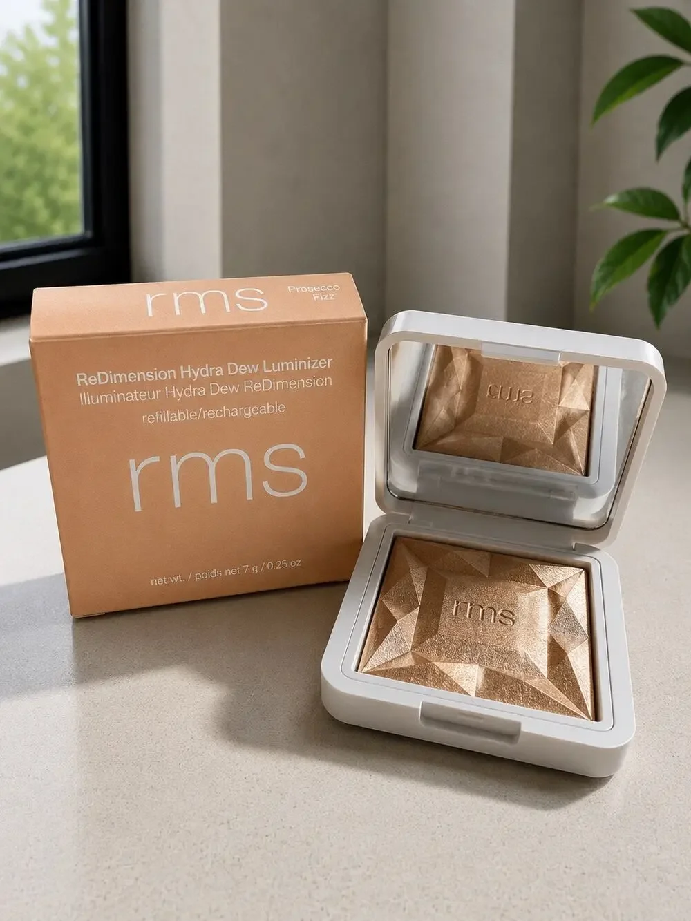 $44 New RMS Beauty Prosecco Fizz Hydra Dew Luminizer Highlighter 7g